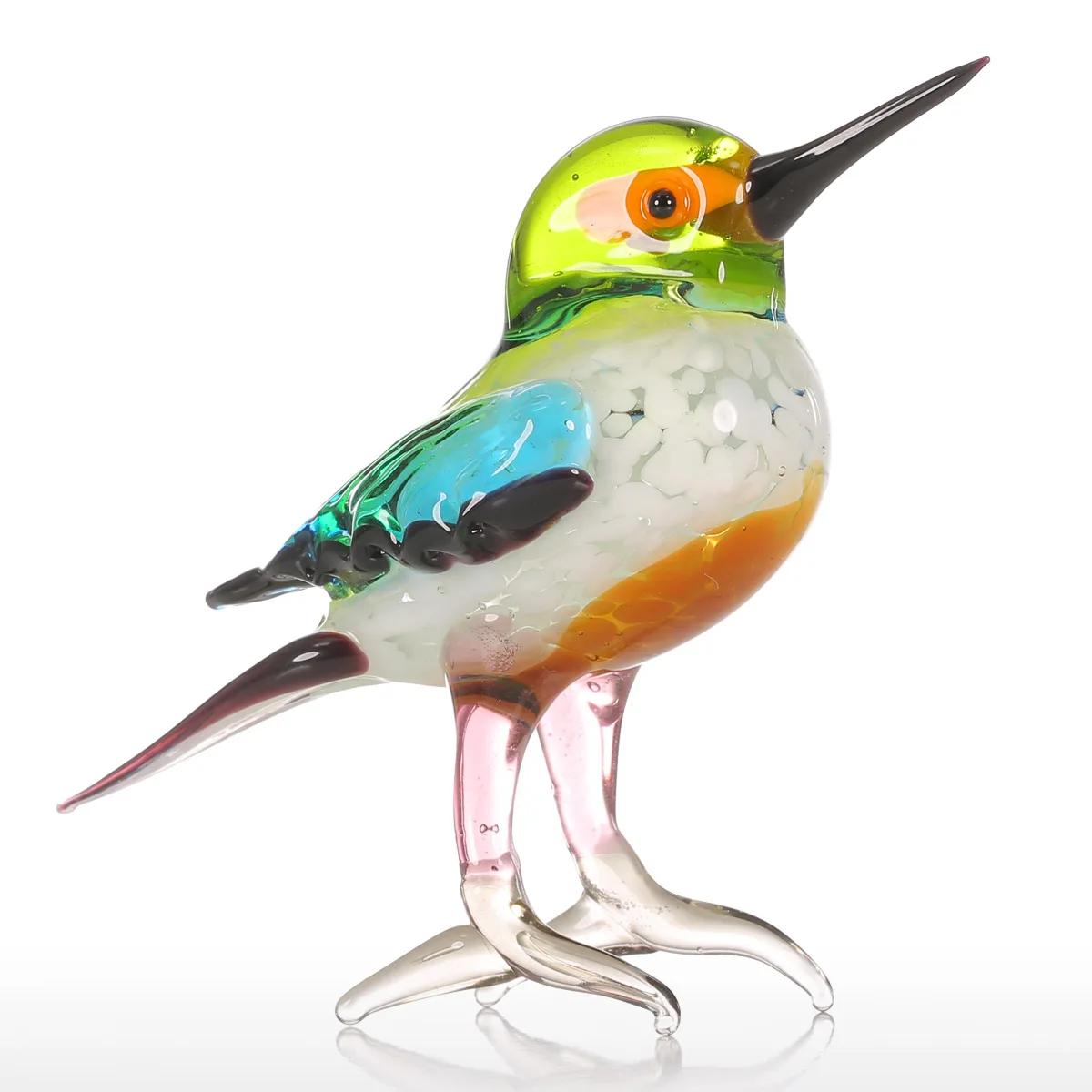 

Home Desktop Decoration Glass Multicolor Bird Ornament Home Animal Figurine Artcraft Home Decoration Accessories