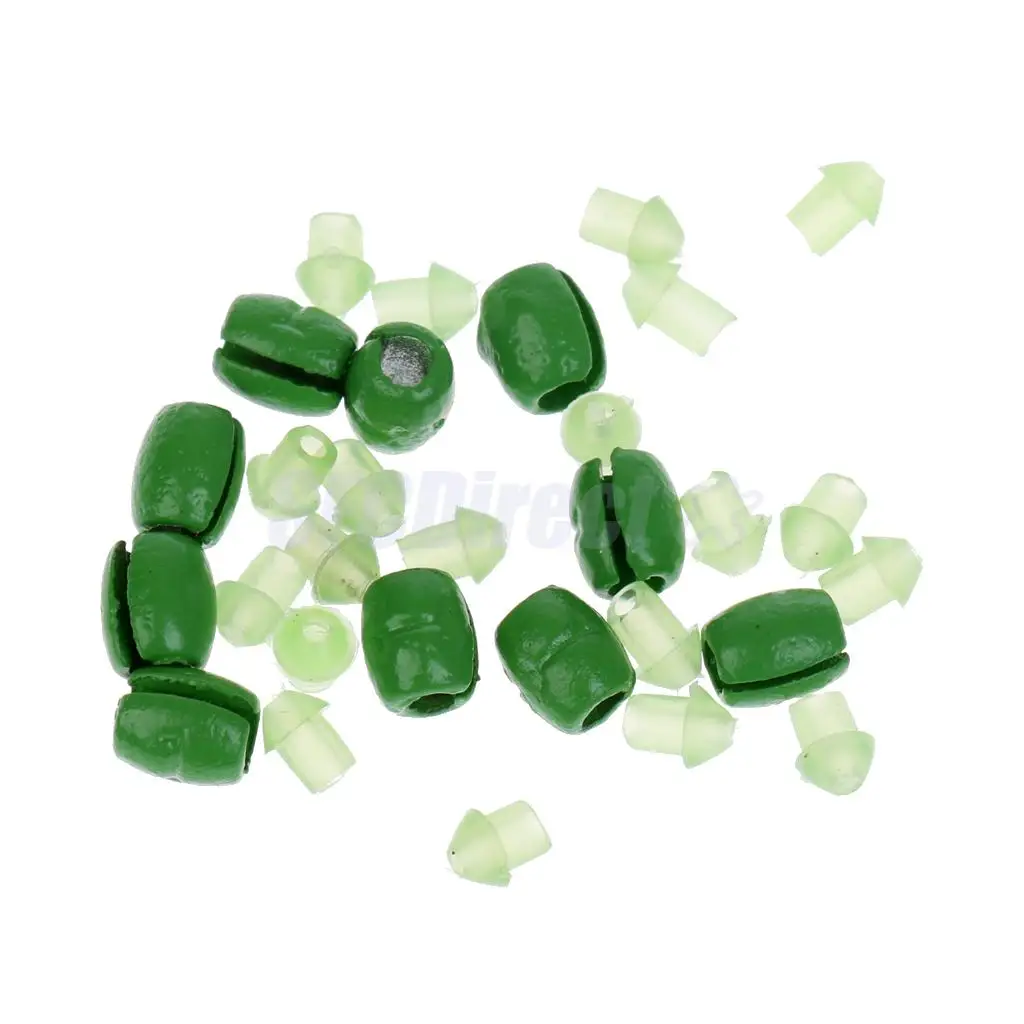 

10 Pcs Oval Shaped Premium Fish Lure Hook Shank Connector Lead Bullet Weights Fishing Sinkers Green 1/3/4/10/40g