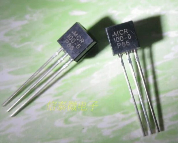 10 шт./лот Mcr100-6 однонаправленный Тиристор 1a 400v to-92 72 1000 MCR 100-6 | Электронные