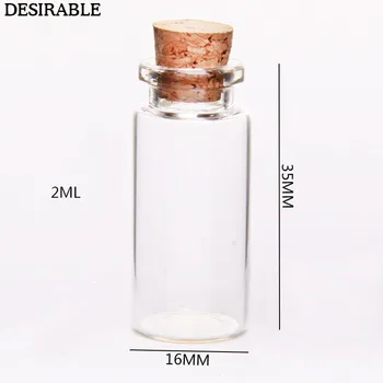 10Pcs 10ml Wish Bottles Tiny Small Empty Clear Cork Glass Bottles Vials For Holiday Wedding