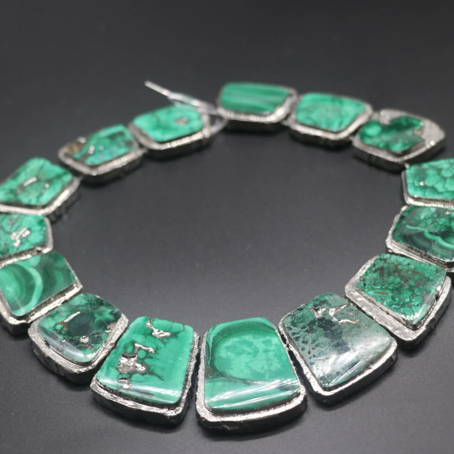 

17-35mm Natural Blue malachite imperialment Emperor Stone women full necklace DIY making beads green and blue color for choice