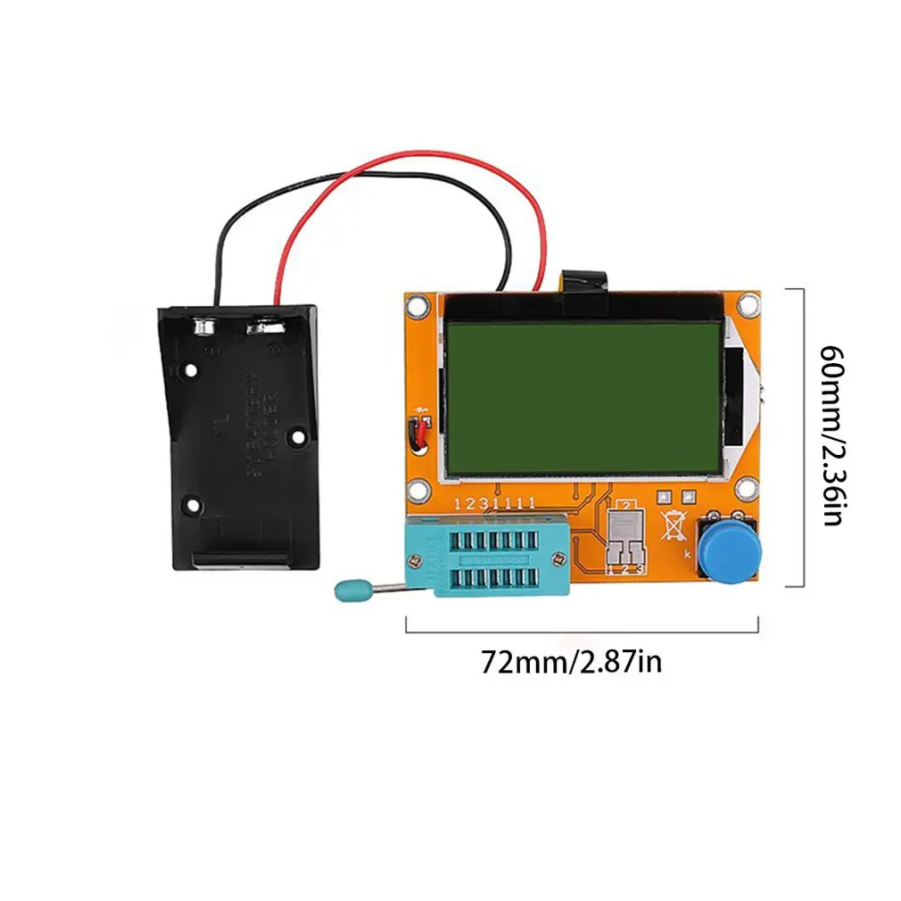 Lcr-T3 Графический транзистор сопротивление тестера индуктивность Конденсатор СОЭ батарея Чехол