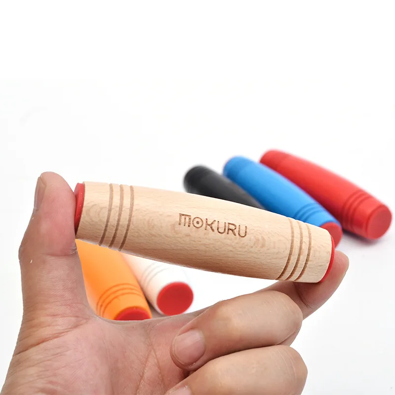 

6 Color/Lot Mokuru Fidget Stick Flip Stress Reliever Desk Toy Antistress Desktop Roller Kururin Wood Fidget Stick Mokuru