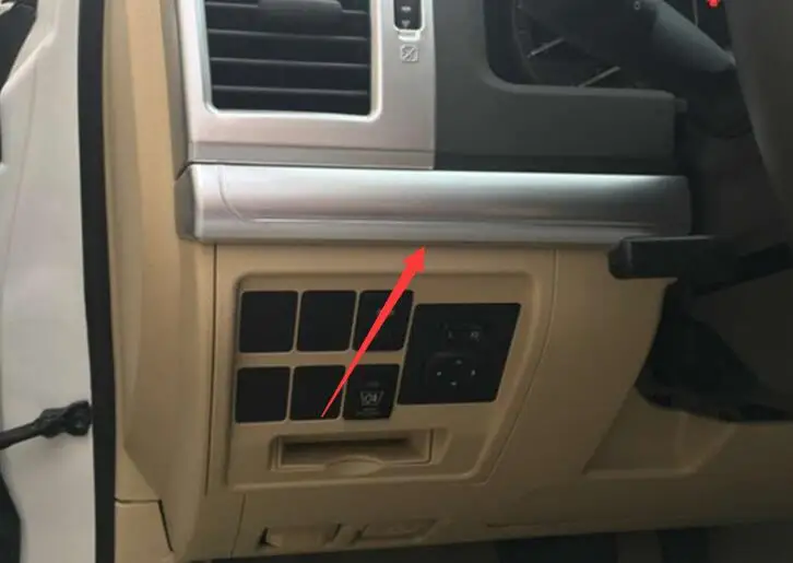 Интерьер Управление полосы украшения покрытие АБС полосы для Toyota Land Cruiser LC200