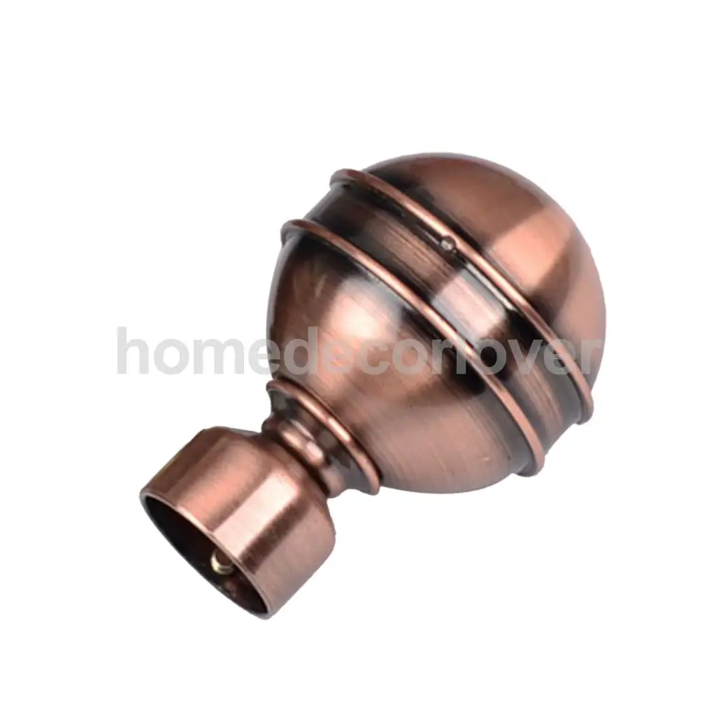1 Piece Retro Curtain Pole Rod Finials Ends Heads 28mm
