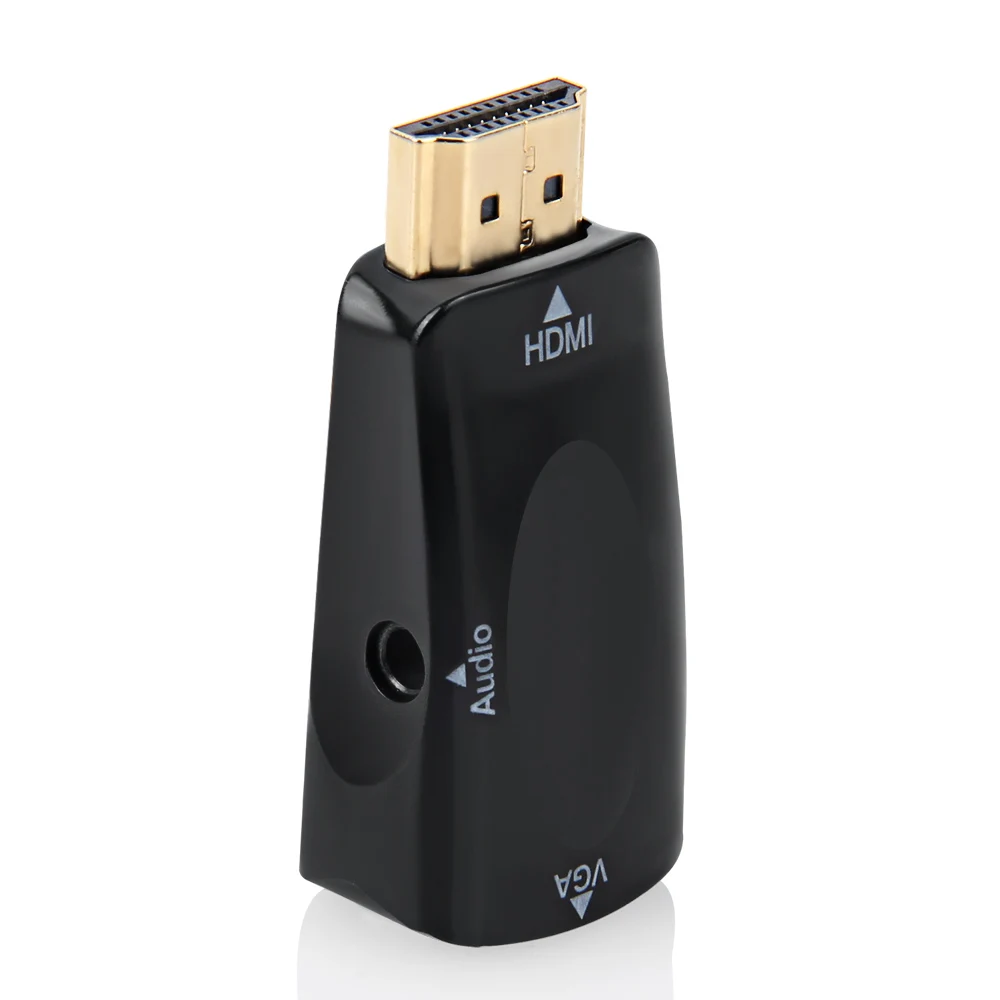 Адаптер HDMI VGA 1080P штекер гнездо высококачественный адаптер с аудиокабелем для ПК