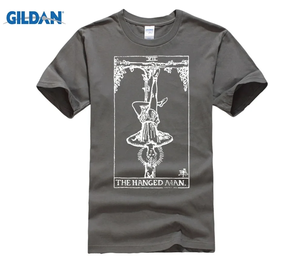 The Hanged Man Tarot Card XII T-Shirt (Vintage Design) Short Sleeves New Fashion T Shirt Men Clothing Summer Short Sleeve Cotton
