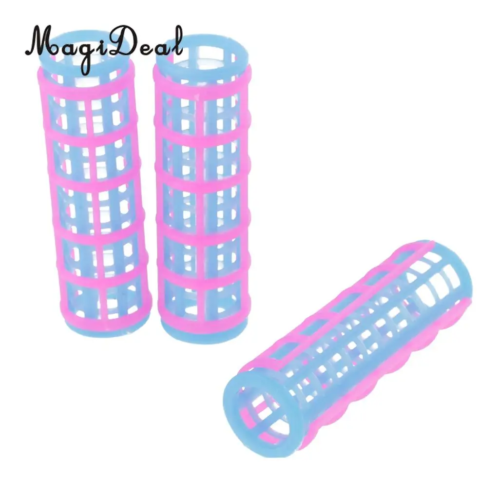 MagiDeal 10Pcs/Pack Plastic Hair Roller Curler for Dolls Make Up Accessories Dollhouse Decoration Girl Gift 2Colors