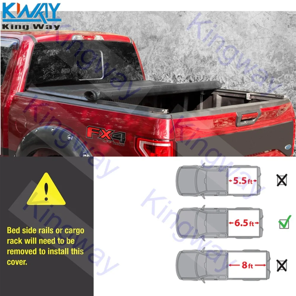 King Way-6,5 FT замок рулонный мягкий Tonneau чехол для 1994-2001 Dodge Ram 1500/2500/3500