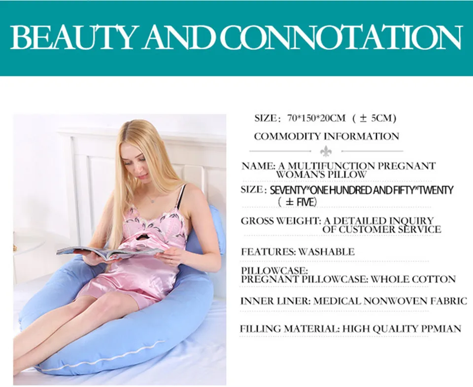 Bedding Pillows U Shape Pregnancy Pillow Full Body Maternity Pillow Comfort Sleeping Support Pillow For Pregnant Women Body     _02__