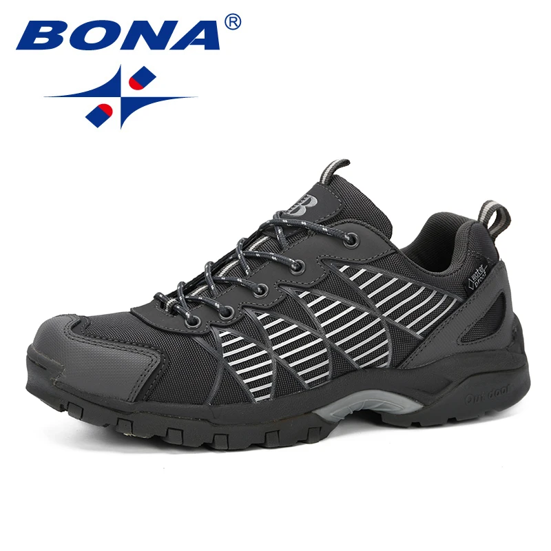 Goede BONA 2019 Nieuwe Klassiekers Stijl Mannen Schoenen Professionele Outdoor Mannelijke Atletische Sport Loopschoenen Lederen Lace Up Trendy Man Schoenen