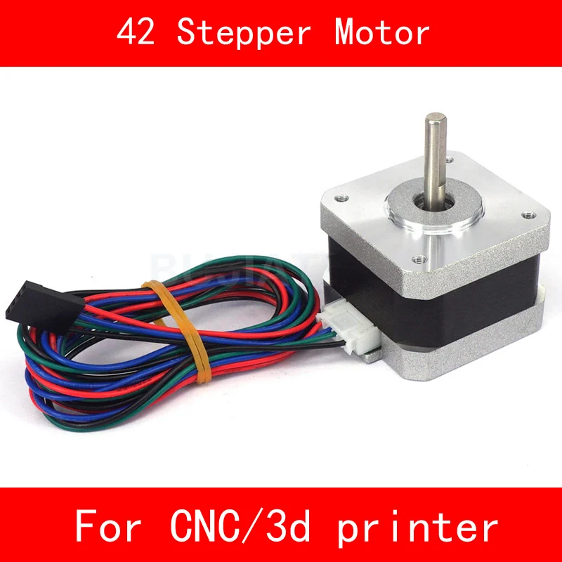 

Jtengsys Aluminum shell Copper wire core 42 Stepper motor torque 0.3N.M 2 phase 4 wire line size 42.5*42.5*63mm 3d printer cnc