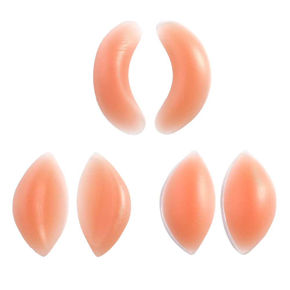 

1 pair Silicon Thick Invisible Insert Breast Bra Gel Pads Adhesive Sexy Gather Padded Silicone Pads Dress Falsies Push Breast
