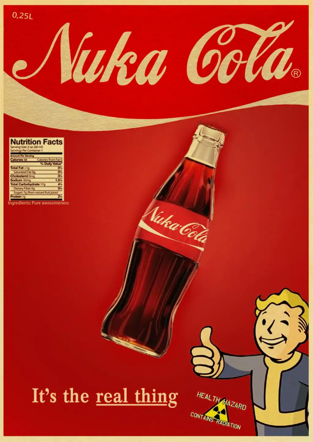 Nuka Cola Fallout 2345 винтажный бумажный плакат настенная живопись украшение дома 42X30 см 30X21 см - Цвет: E049