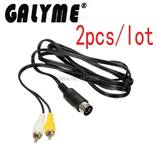 2 шт./лот для Sega Genesis 1 кабель AV Аудио Видео кабель av шнур 6 футов RCA кабель Соединительный шнур мега диск