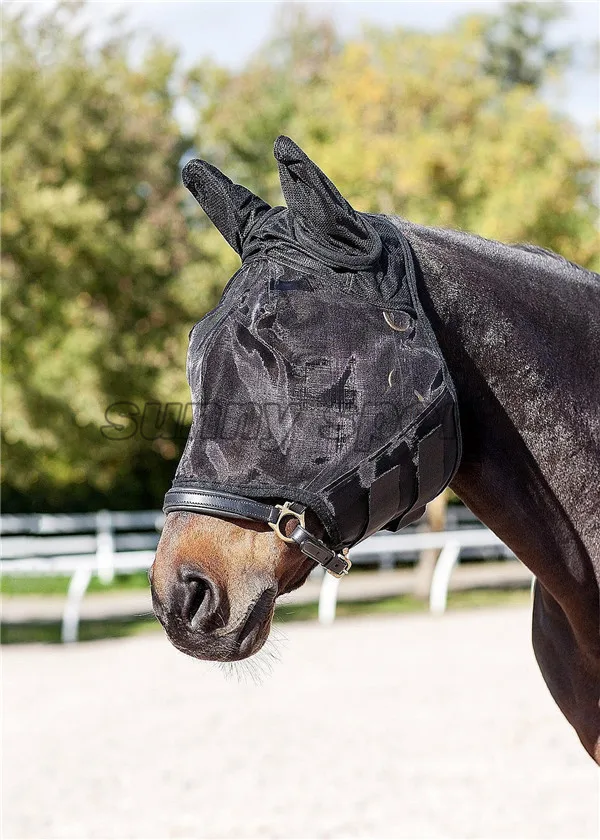 Antifly чехол лошадь anti UV защиты лошадей головные уборы для лошадей предотвратить солнечные ожоги Лошадь Маска Выездка оборудования