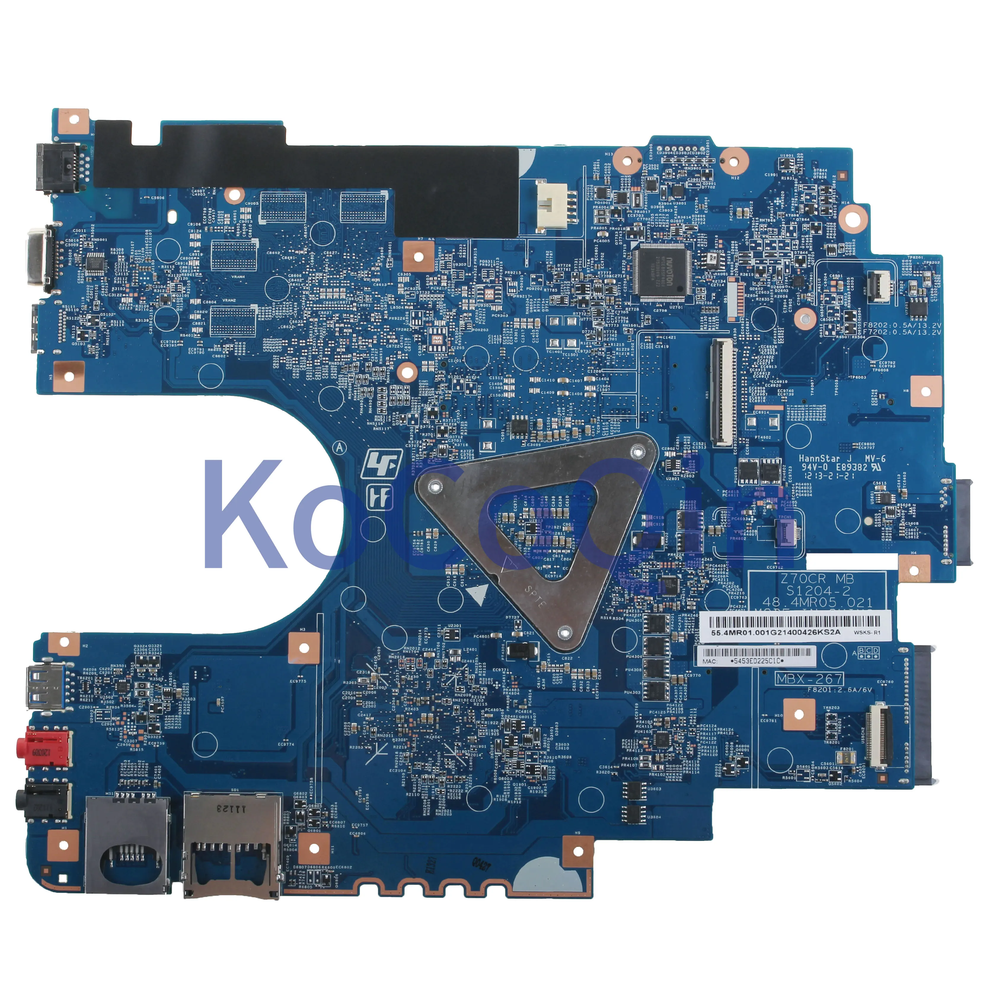 Kocoqin материнская плата для ноутбука SONY VAIO SVE171 SVE1711F1EW MBX-267 материнская плата A1884318A Z70CR MB S1204-2 48.4MR05.021 HM75