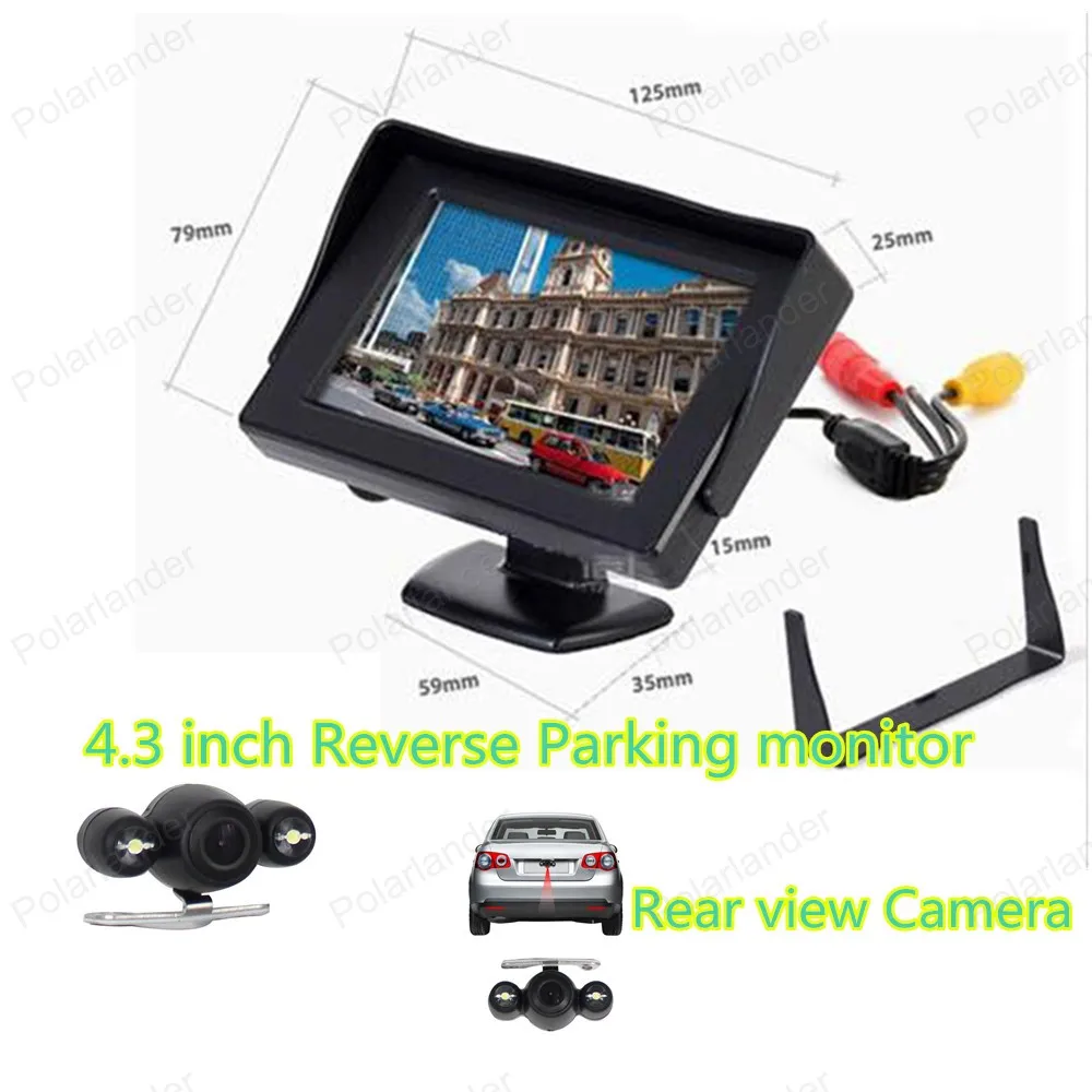 

Wholesale Car Rear View Monitor 4.3 inch with Car Rearview Reversing Camera Parking Monitor System