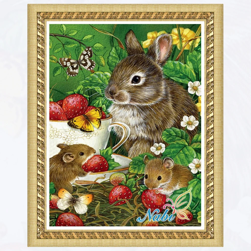 

animals foamiran needlework 5d diy rhinestone 3755R - Round Diamond embroidery cross stitch diamond mosaic painting