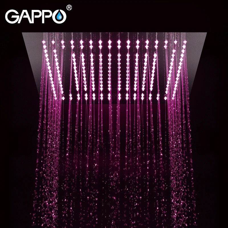 gappo LED shower faucet 64 colors bathroom rainfall Intelligent
