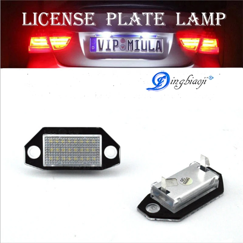 

DINGBIAOJI 2Pcs 24SMD No Error LED Lamp Number Plate For Ford Mondeo MK3 2000-2007