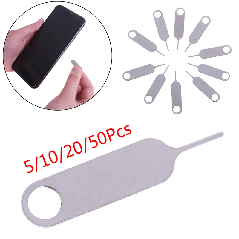 

High Quality 5/10/20/50pcs SIM Card Tray Removal Remover Eject Pin Needle Key Tool For iPhone 7 6S 6 Plus 5 5S SE 5C 4 4S