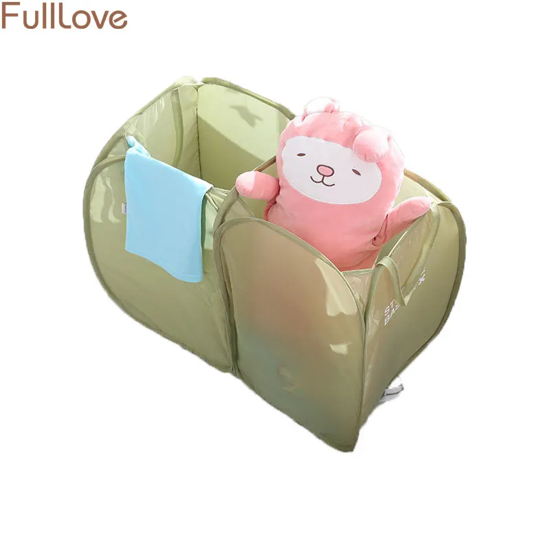 

58*36*70cm Double Pop-up Laundry Hampers 2018 Waterproof Nylon Basket for Toys Sundries Organizer Folding Dirty Laundry Basket
