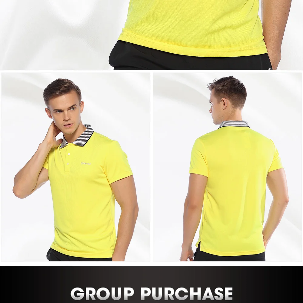 Kunli с короткими рукавами теннисные рубашки тонкий быстросохнущая одежда athleisure полорубашка для спорта на открытом воздухе мужской