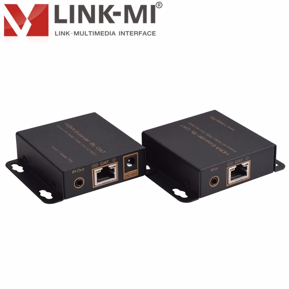 LINK-MI LM-EX11C HDMI-CAT5/6-HDMI удлинитель 50 м rj45 LAN Поддержка EDID 50 метров передачи и приемник дистанционное управление