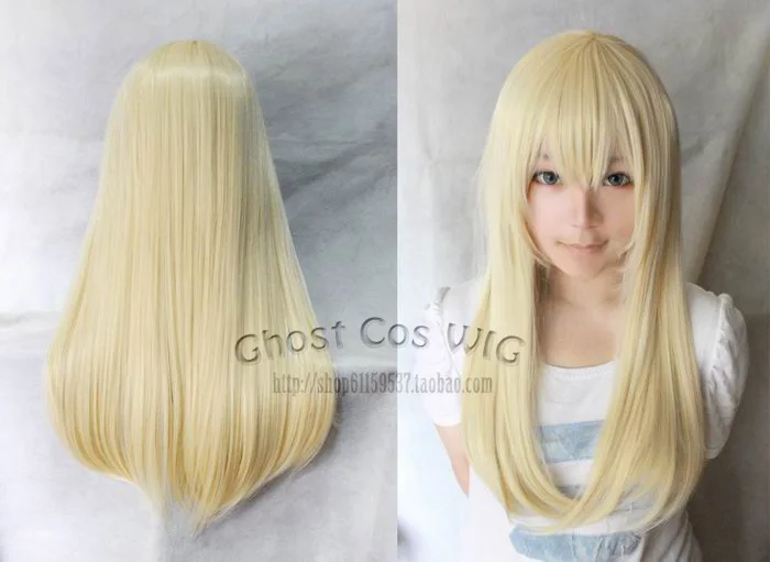 light blonde cosplay wig