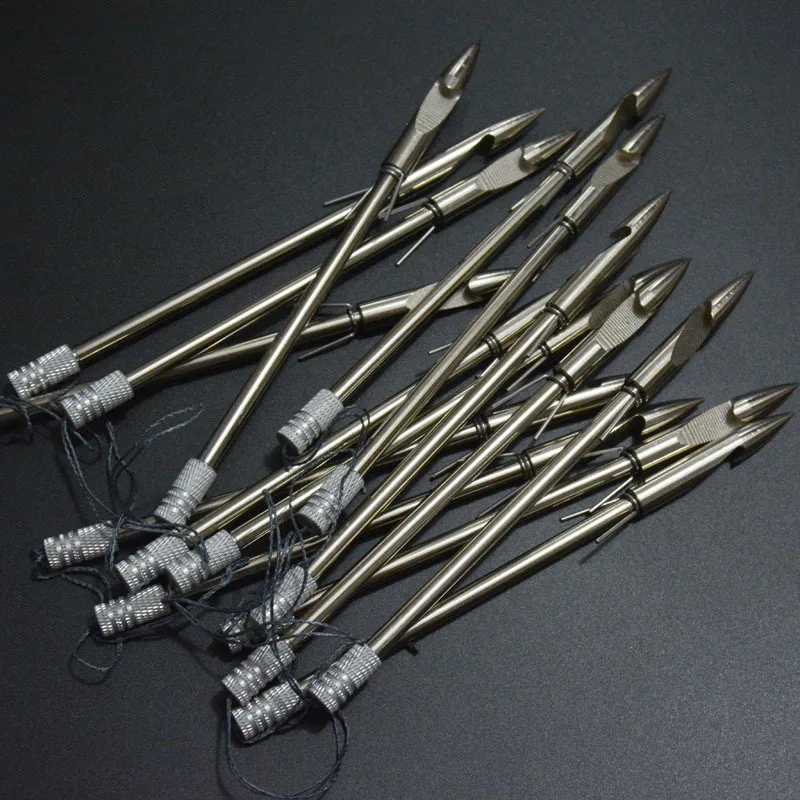 10PC Hunting Arrows Archery Bow Fish Fishing Broadheads Arrow Heads