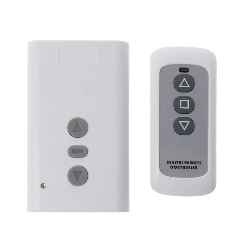 433 MHz AC220V 2CH التقوية استقبال + RF الارسال اللاسلكية التحكم عن بعد التبديل ل محرك لباب الجراج إلى الأمام عكس العارض C