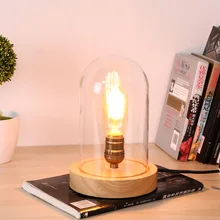 Nordic современной плотной древесины настольная лампа с Стекло оттенок регулируемый свет деревянная настольная лампа для Спальня освещение в аудитории приспособление