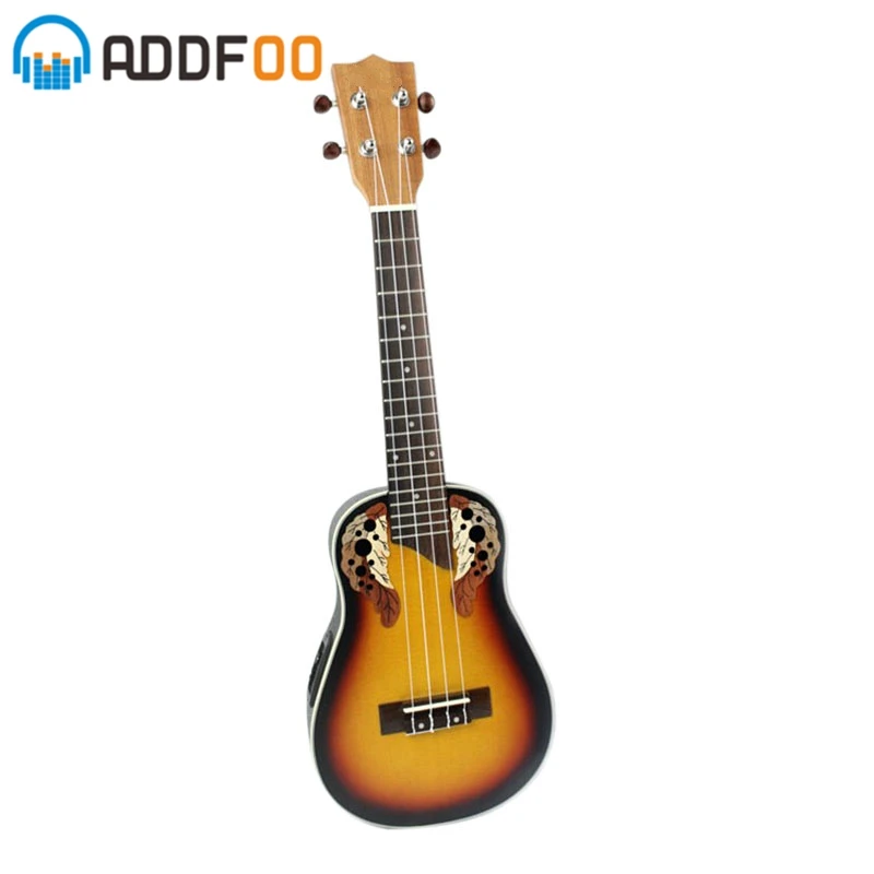 

ADDFOO Ukelele 23 inch Compact Ukulele Hawaiian Red Sunset Glow Spruce Rosewood Fretboard Bridge Concert Stringed Instrument