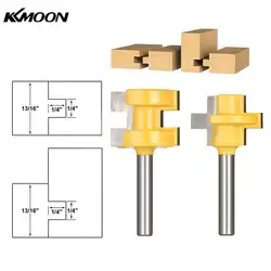 2 шт. Язык и паз маршрутизатор Набор бит 3/4 "запас 1/4" хвостовик 3 зубы Т-образная древесная фреза напольное покрытие деревянные рабочие