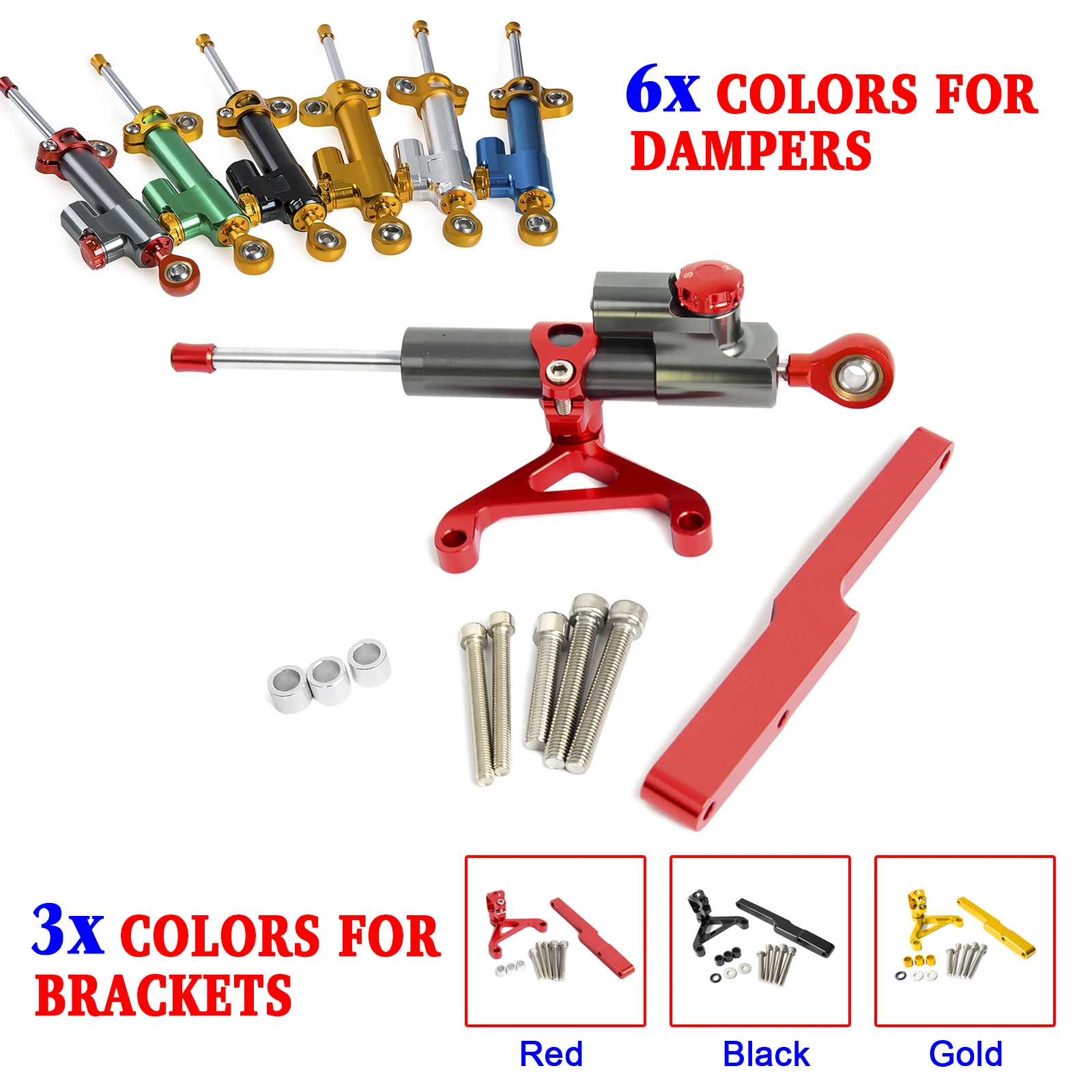 

Motorcycle Steering Damper & Bracket Mounting Kit For Honda CB1000R CB 1000R 2008 2009 2010 2011 2012 2013 2014 2015 2016