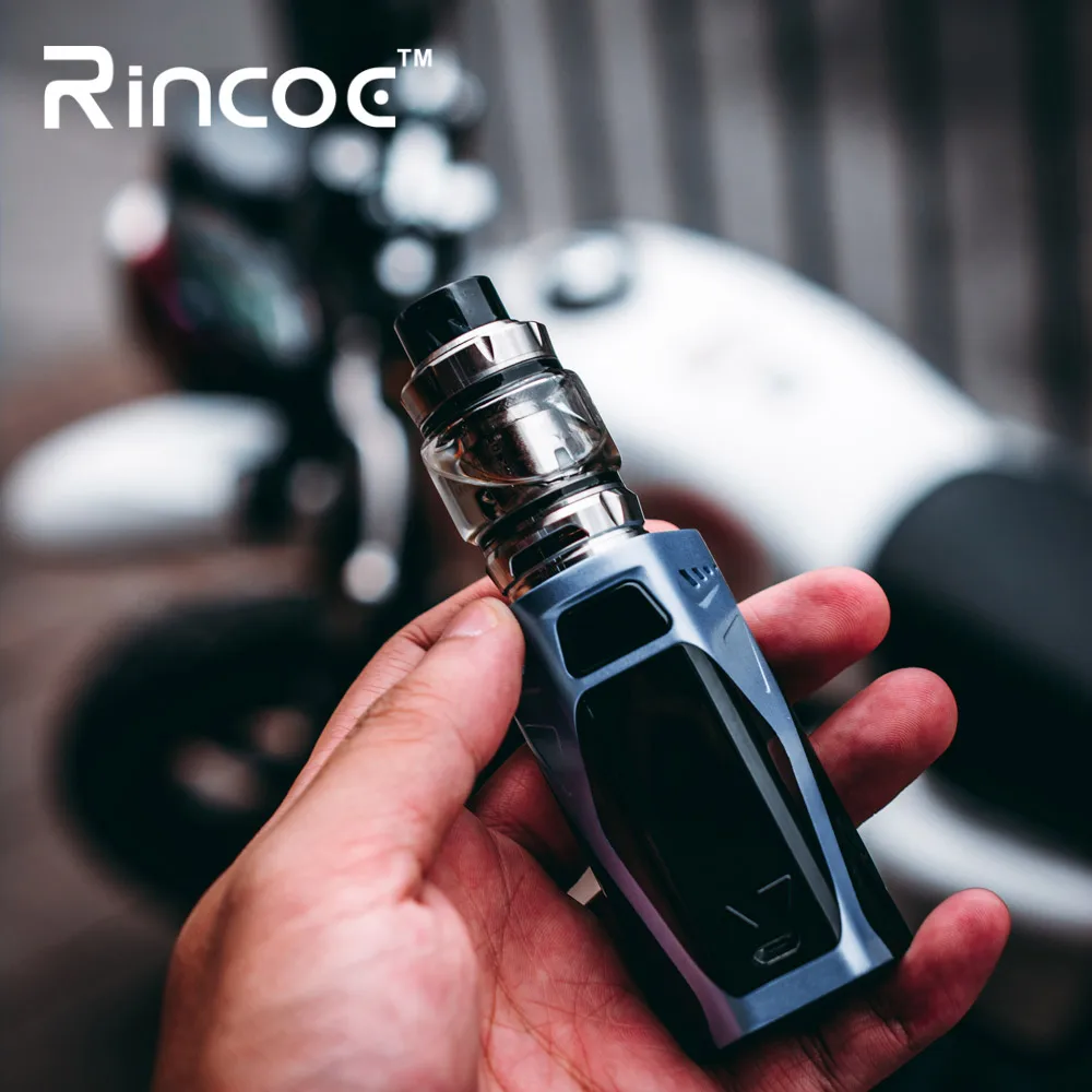 

Electronic Cigarette kit Original Rincoe Manto X Mesh 228w Box Mod with Metis Mix 6ml Tank dual18650 battery