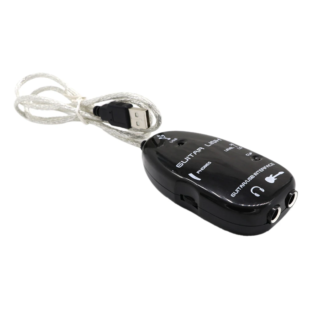 USB Guitar Link Guitar To USB Interface Link Audio Cable Adapter Connector Instrument for PC Computer Recording