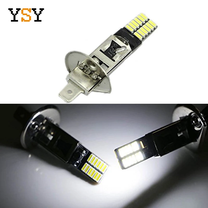 4 шт. супер белый 6500K H1 H3 24-SMD Белый светодиодный Противотуманные фары для вождения DRL Canbus противотуманные фары