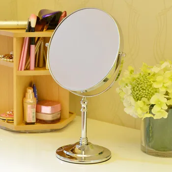 

Silver Metal Frap New Arrival Makeup Mirror Professional Vanity Mirror Bathroom Accessories 8 Inch Free Magnifier Sj12