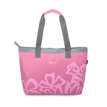 Women Classy Printing Nylon Tote Bag Practical Superllight Casual Shoulder Bag Fashion Simple Contrast Color Hand-held Bag