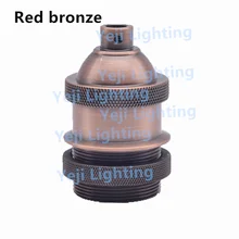 Ретро Винтаж E26 E27 латунь лампа Разъем Держатель с кольцом нить юбка бронзовый цвет для люстры светодио дный подвесной светильник