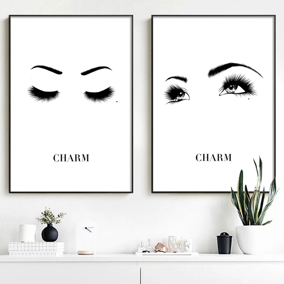 

Fashion Eyes Eyelash Sexy Girl Wall Art Canvas Painting Nordic Posters And Prints Wall Pictures For Living Room Pop Art Decor