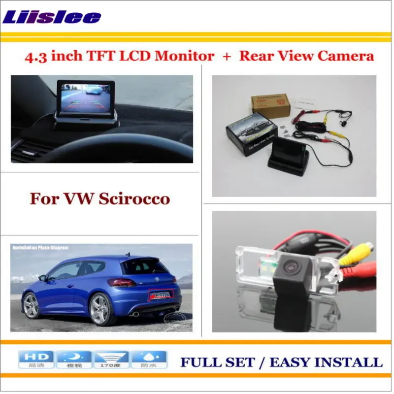 

Liislee For Volkswagen VW Scirocco Auto Back UP Reverse Camera + 4.3" Color LCD Monitor = 2 in 1 Rearview Parking System