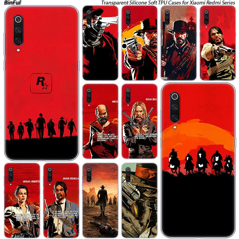 Чехол для видеоигр Red Dead Redemption Xiaomi Pocophone F1 9T 9 9SE 8 A2 Lite A1 Mix3 Redmi K20 7A Note 4 4X 5 6 7 Pro