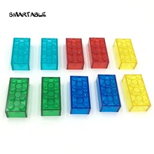Smartable прозрачный Кирпич 2x4 Строительные блоки креативные игрушки для детей Паровая Швабра Совместимость со всеми самых лучших брендов, включая 3001 подарок 38 шт./лот