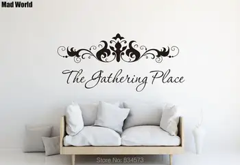

Mad World-The Gathering Place Quote Wall Art Stickers Wall Decal Home DIY Decoration Removable Room Decor Wall Stickers