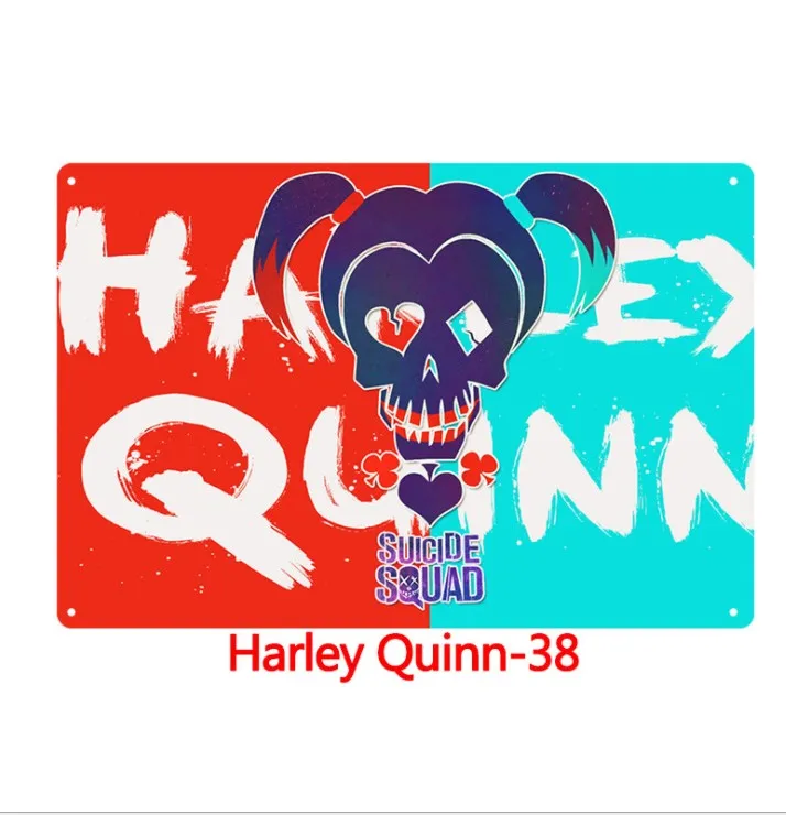 Harley Quinn 38 Отряд Самоубийц Харли Квинн металлическая жестяная вывеска DC comics металлическая пластина винтажный домашний декор ретро обои табличка украшение бара Косплей - Цвет: Harley Quinn 38