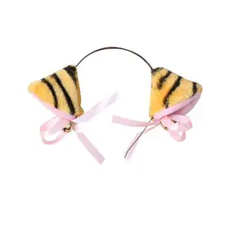 Животного Косплэй костюм кошка уха головная повязка с колоколом