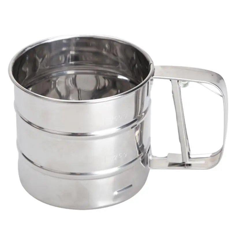 

Stainless Steel Mesh Flour Sifter Mesh Flour Bolt Sifter Manual Sugar Icing Shaker Mechanical Baking Shaker Sieve Kitchen Tools